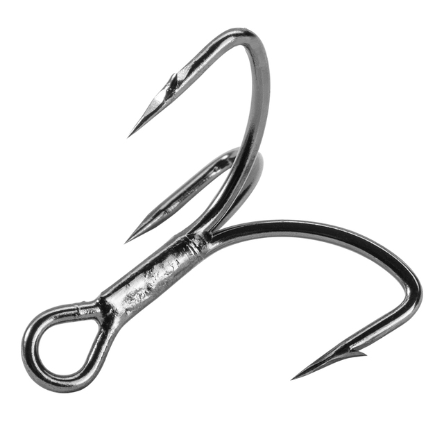Hunthouse High Carbon Steel Treble Hooks 1/0 2# 4# 6# Fishing Tackles Equipment Gear