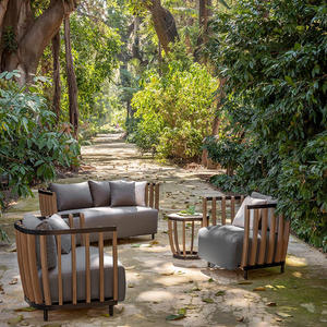 Nuovo arrivo divano Set mobili all'aperto Hotel Resort in legno di Teak divano impermeabile divano <span class=keywords><strong>da</strong></span> giardino Set divano - Product Image 1
