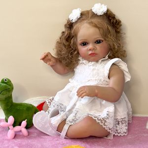 Poupées Reborn mignonnes de 60 cm pour filles, poupées reborn en silicone réalistes avec peau 3D, jouets pour filles - Product Image 4