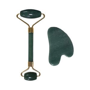 Green <b>jade</b> and Aventurine Stone Face <b>Roller</b> Face Lift Anti puffiness Guasha Set - Product Image 5