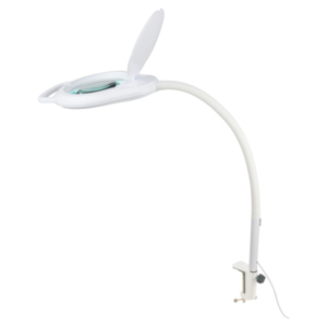 مصباح LED مرن قابل للتعديل مع عدسة مكبرة - تصميم خفيف الوزن للاستخدام في صالونات التجميل لفحص الجسم والوجه مع مشبك للطاولة - Product Image 2