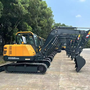 Excavatrice sur pneus Hyundai HX60PRO d'occasion de 6 tonnes avec un système hydraulique puissant, moteur et boîte de vitesses en vente chaude - Product Image 6