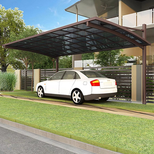 Abri de voiture moderne personnalisé en alliage d'aluminium avec revêtement UV, abri de jardin extérieur, protection contre <span class=keywords><strong>la</strong></span> pluie, pour stationnement de voiture et shopping - Product Image 6