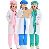 Costume de médecin pour enfants bambin infirmière Scrubs avec accessoires Noël habiller Cosplay tenue pour garçons filles