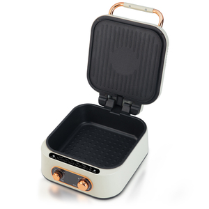 Pentola Elettrica RAF Square Hot Pot Grill 3 <span class=keywords><strong>in</strong></span> 1 con Doppia Piastra per Friggere, Efficiente per Bistecche e <span class=keywords><strong>Pizza</strong></span>, Controllo a Due Manopole - Product Image 1