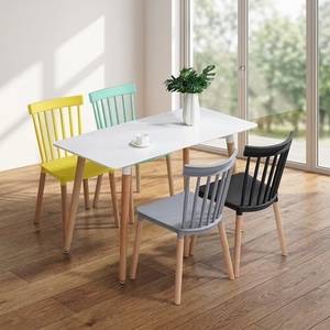 Silla de Plástico Moderna con Respaldo para Uso Doméstico, Suministro Directo de Fábrica, Juego de Mesa de Comedor Creativo e Informal para Hotel y Restaurante - Product Image 4
