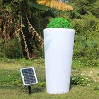 E Smart Weatherproof Solar Powered Pot bunga IP65 dekorasi luar ruangan dengan 16 warna RGB Untuk teras halaman dinding Mount