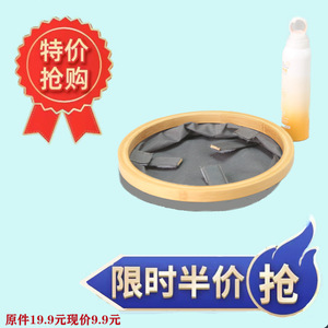Round Bamboo Oxford Cloth Storage <b>Basket</b> Dark Gray <b>Foldable</b> Lightweight Home Organizer - Product Image 5