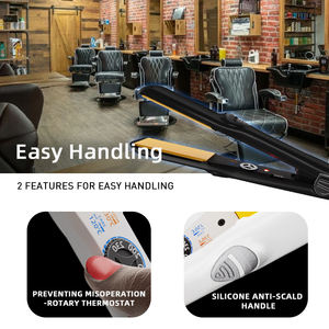 Bán buôn Titan hồng ngoại MCH tóc Irons 2 trong 1 rộng tấm phẳng sắt chuyên nghiệp di động một bước uốn tóc ép tóc - Product Image 5
