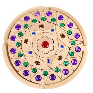 Blocs de construction arc-en-ciel, puzzle diamant transparent <span class=keywords><strong>Mandala</strong></span>, blocs de reconnaissance des couleurs, <span class=keywords><strong>jeu</strong></span> d'assemblage intelligent pour stimuler le cerveau - Product Image 4