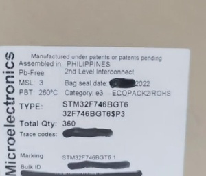 สั่งซื้อ1: STM32F746BGT6หน่วยประมวลผล80ชิ้น * $50,ค่าขนส่ง150 - Product Image 2