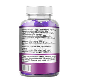 Winstown Etiqueta Privada Vegana Vitamina D3 Calcio Orgánico Hierbas Gomitas Desintoxicación Natural Suplemento Dietético Niños Vitamina D3 Gomitas - Product Image 2