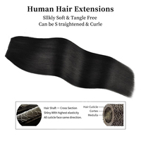 12A pince à cheveux bouclée birmane de qualité supérieure alignée en 100% Remy vrais cheveux humains pince invisible dans l'extension de cheveux