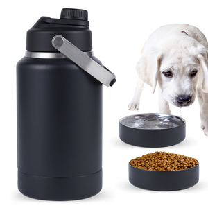 32oz Stainless Steel <b>Dog</b> <b>Water</b> <b>Bottle</b> Double Wall Vacuum Insulated Leak-Proof 12-24 Hours Thermal Performance Pet Travel Jug - Product Image 1