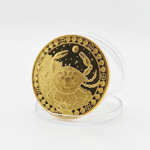 Monedas de oro del zodiaco europeo, Medalla Conmemorativa de Tarot, Medalla de la suerte, de los deseos de los dientes Hada, <span class=keywords><strong>moneda</strong></span> de recuerdo de Metal - Product Image 2