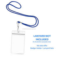 Nouveau Style prix de gros étanche à l'eau professionnel en plastique Transparent 10 Pack personnalisé 3.5x2.25 Badges verticaux du Cambodge