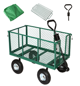 Chariot de jardin en maille verte, avec Structure en métal, à 4 roues, camion à main, 350KG, livraison gratuite - Product Image 2