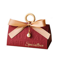 Boîte à bonbons fantaisie, emballage pour chocolats et bonbons, boîte à bonbons avec poignée en ruban pour les cadeaux de mariage, les invités