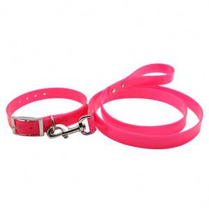 Muker lujo ajustable TPU Nylon Breakaway mascota perro Collar Correa Conjunto personalizado impermeable recubierto cintas sólidas de plástico - Product Image 5