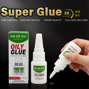 Super Glue à base d'acrylique 20 grammes pour le travail du bois, du métal, du plastique, du <span class=keywords><strong>cuir</strong></span>, adhésif éthyl cyanoacrylate pour le collage du verre - Product Image 1