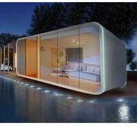 Vente directe usine – Cabine en acier, mini-maison, conteneur, bureau modulaire, maison préfabriquée au design moderne pour usage en station balnéaire