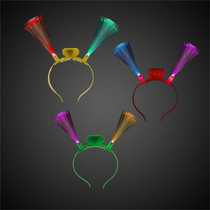 Serre-têtes à fibres optiques scintillantes pas chers en gros, serre-têtes à fibres optiques LED lumineux pour fête, costume de princesse, cosplay, jouet - Product Image 6
