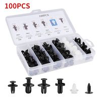 100pcs Clips de haute qualité en plastique Universal Auto Clips Body Car Auto Clips et attaches