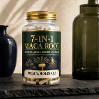 Vente en gros OEM – Capsules 7-en-1 de Maca, Ashwagandha, Ginseng et Tribulus – Stimule l'énergie et l'endurance, favorise la vitalité
