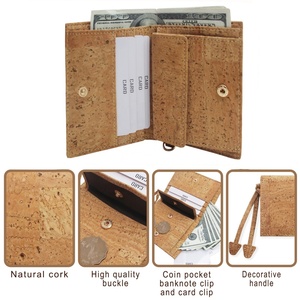 New Design Eco Friendly Vegetarian Cork <b>Wallet</b> <b>RFID</b> <b>Blocking</b> Coin Purse Luxury <b>Wallet</b> for Men and Women - Product Image 2