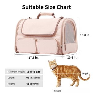 Airline <b>Cat</b> Carrier - Breathable Travel <b>Backpack</b> for Small Dogs & <b>Cats</b> - Product Image 6