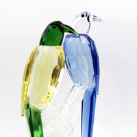 Figurine de perroquet en cristal, ornements animaux, artisanat sculpté à la main, tendance mode, décoration de maison, mariage, souvenir