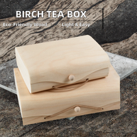 Boîte Cadeau en Écorce de Bouleau en Bois à Texture Naturelle, Poli, avec Placage en Bois, Idée Cadeau Tendance et Vente Chaude