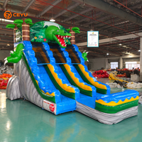Ceyu Prix usine Toboggan aquatique gonflable Jungle à double piste avec bord ondulé, Lot de vente en gros