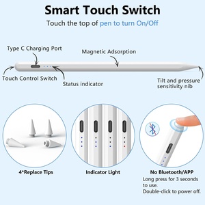 Lápiz Óptico de Aluminio Gotodo para <span class=keywords><strong>iPad</strong></span> 2018-2025, Rechazo de Palma, Sensor de Inclinación, <span class=keywords><strong>Compatible</strong></span> <span class=keywords><strong>con</strong></span> Pro 11/12.9 Air 5.ª-3.ª Generación - Product Image 4