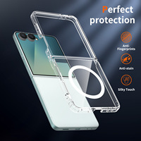 Étui transparent magnétique en TPU et PC anti-rayures pour Samsung Galaxy Z Flip 8, coque de protection transparente pour Samsung Z Flip 8