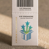 Impression personnalisée de cartes VIP perforées en papier coton de luxe avec brouillon détachable pour événements, expositions et galas