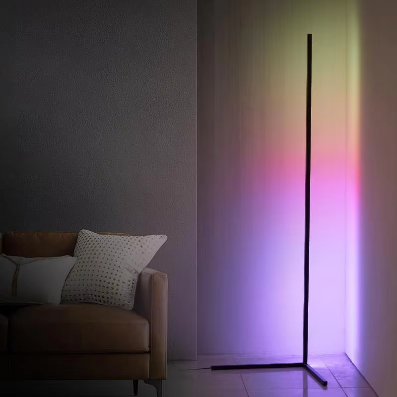 Modern Indoor Home Decor LED RGB Smart Corner Floor Lamps IP65 Rating Indoor Lighting Decorative Lighting with Stand