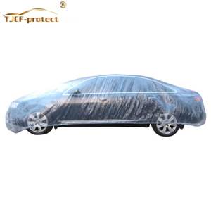 Hot Selling Waterproof Transparent Thickening Clear <strong>Plastic</strong> PE Disposable <strong>Car</strong> <strong>Cover</strong> For Outdoor - Product Image 6