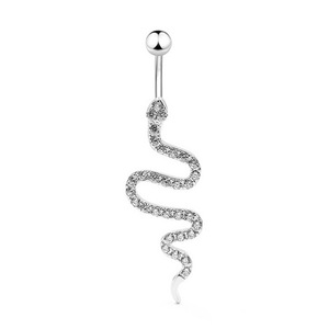 <span class=keywords><strong>Gaby</strong></span> nuevo diseño Sexy serpiente doble montaje vientre anillo de acero inoxidable al por mayor Piercing joyería - Product Image 4