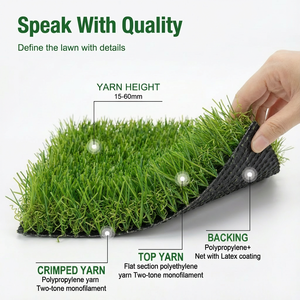 Système de remplissage en plastique pour gazon artificiel des terrains de cricket, hauteur de pile 50 mm, surface extérieure écologique, solutions personnalisables - Product Image 2