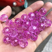 Acryl 32 facetgeslepen kralen 6-32mm gemengde kleuren imitatie kristal look voor DIY sieraden maken en deurdecoratie knutselen