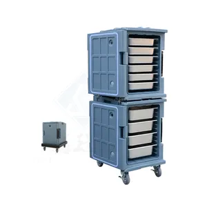 food warmer electrical carrier food storage box carrier grey with casters from China