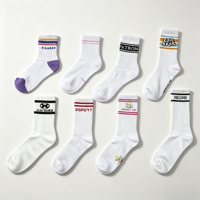 Chaussettes de sport en coton personnalisées avec logo, de haute qualité, unisexes, pour hommes et femmes, chaussettes brodées personnalisées