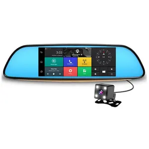 7 pouces plein écran tactile android 5.0 voiture dvr miroir avec WIFI 3G GPS Radio