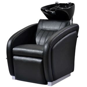 Lit de salon de beauté en cuir doré de luxe, nouveau modèle 2023, fauteuil de shampooing, lit de shampooing - Product Image 2