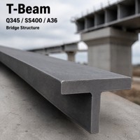 Profilé en T en acier Q345 laminé à chaud pour la construction de ponts