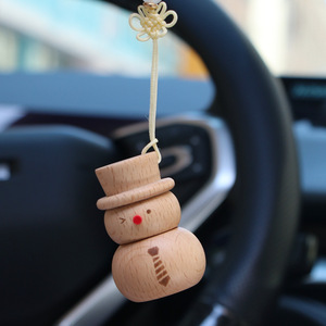 Beechwood Snowman <b>Roller</b> Bottle 2ml Wooden Lid Cosmetic Portable <b>Perfume</b> Essential Oil Sample Container - Product Image 2