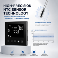 Termostato Comercial Moderno HY603 con WIFI para Fan Coil, Control de Calefacción y Refrigeración, 4 Tubos para Agua Fría y Caliente