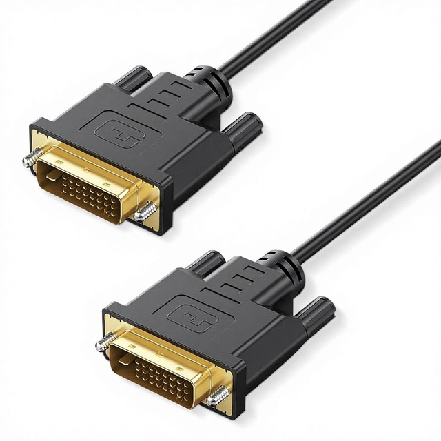 DVI Cable DVI-D Dual Link 24+1 Male to Male 5M High-Speed Gaming Monitor PVC Gold Plated IP67 Rated 25V PC DVD Projector
