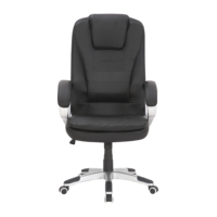 Nouvelle chaise de bureau ergonomique avec roues en PU noir/blanc 320mm Base en nylon 80mm Classe 3 Mécanisme d'inclinaison par ascenseur à gaz